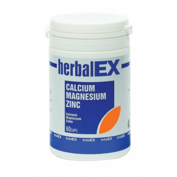 HerbalEX Kalsiyum Magnezyum Çinko Calcium Magnesium Zinc Kapsül